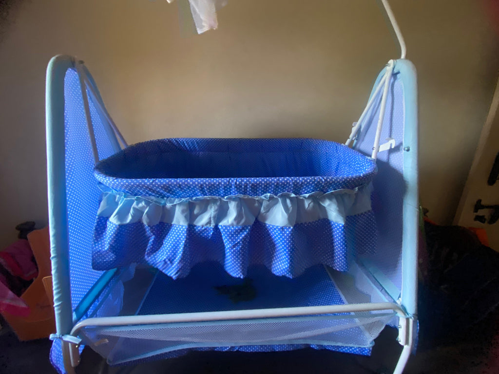Just Born Cradle With Storage Basket & Mosquito Net Baby Furniture Just Born 