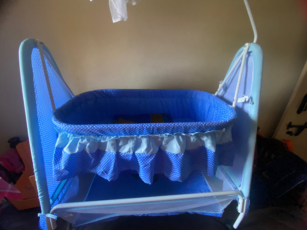 Just Born Cradle With Storage Basket & Mosquito Net Baby Furniture Just Born 