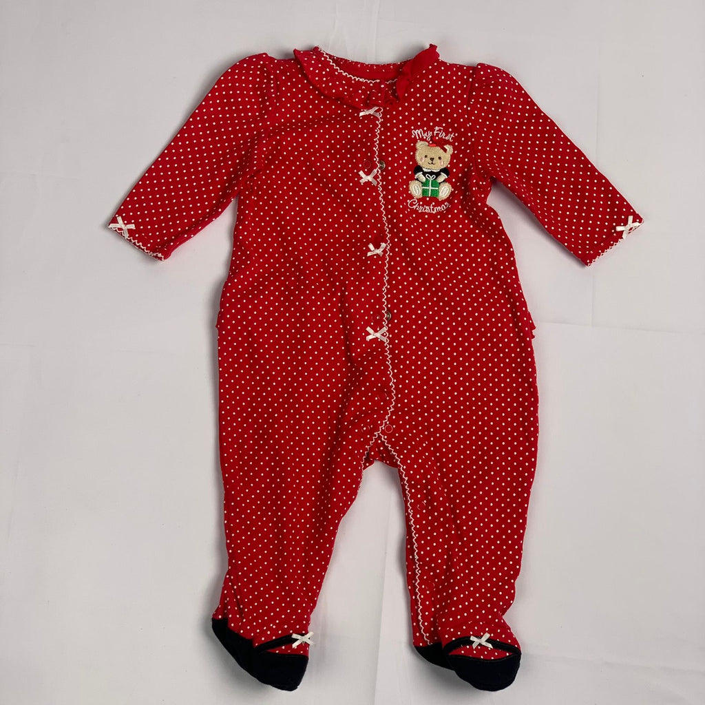 Little Me Baby Girl Red Romper Clothing & accessories Little Me 