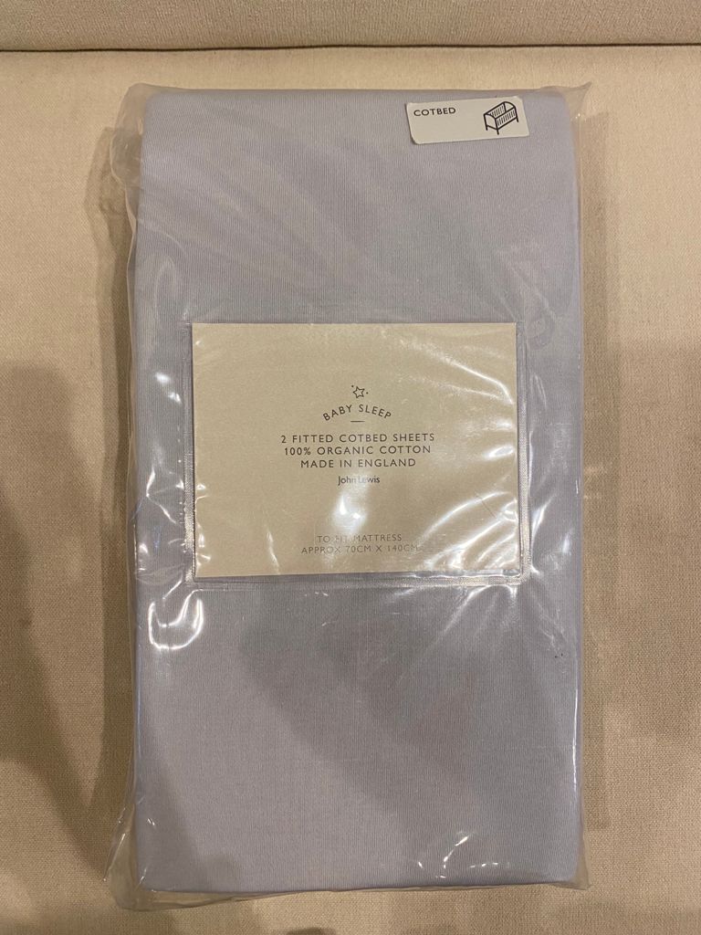 John Lewis-Pack of 2 Cot Bed Sheets Clothing & accessories John lewis 