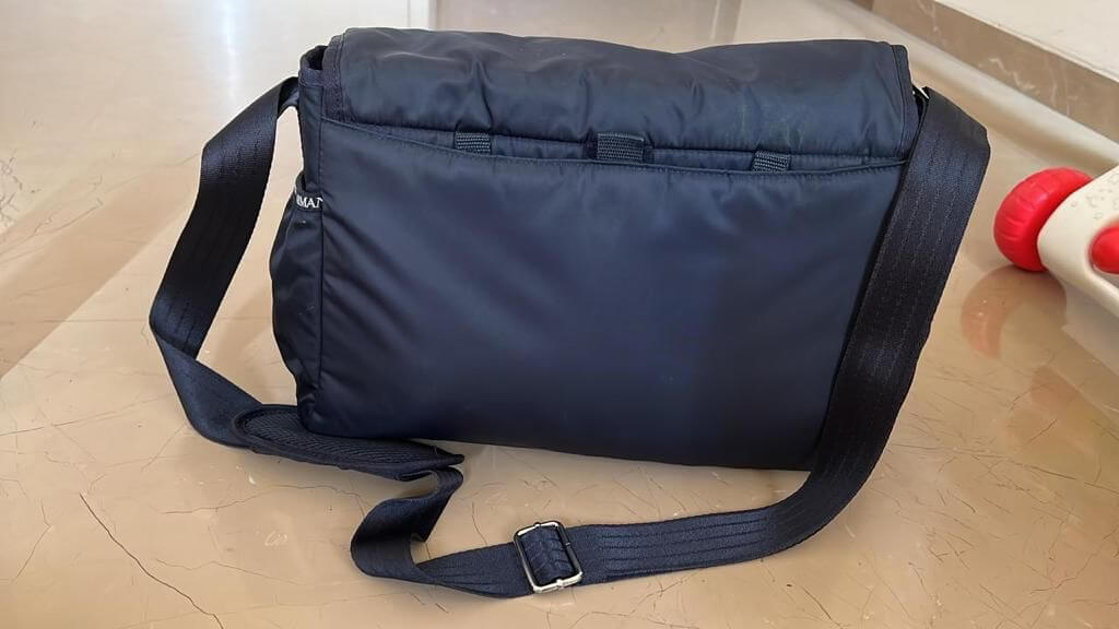 Emporio Armani Nylon Diaper Bag With Logo In Black | ModeSens