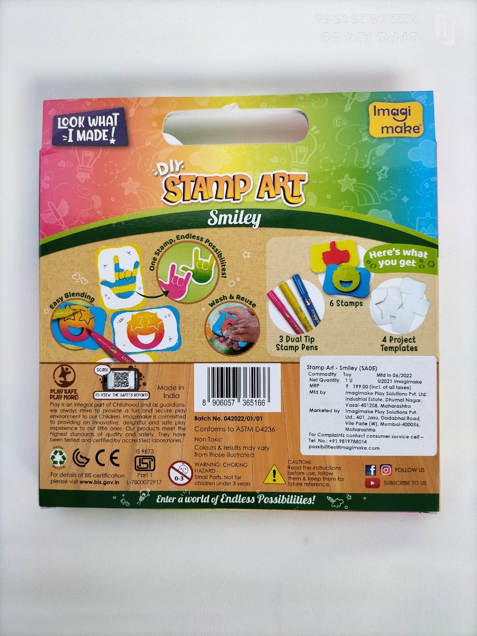 Imagimake Stamp Art-Food Coloring and Stamping Set, Child Age Group: 4 - 8  Years