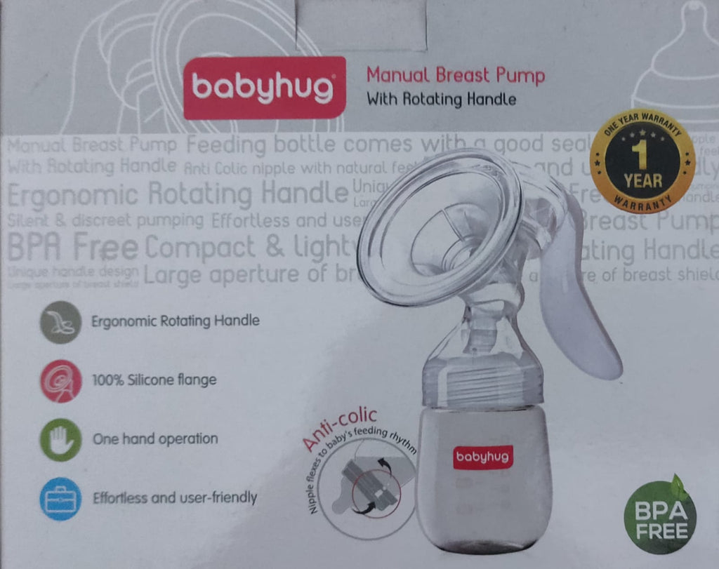 Babyhug Manual Breast Pump Nursing and feeding Babyhug 