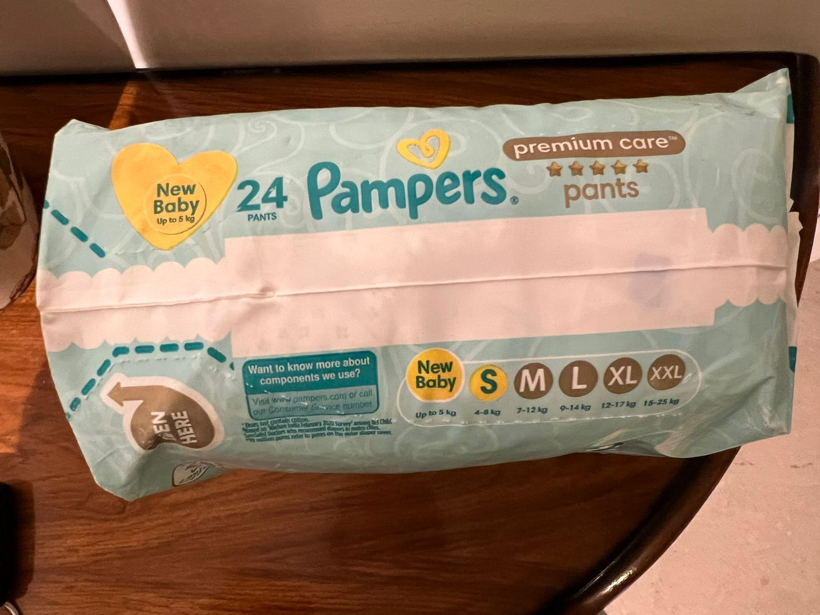 Amazon  Buy Pampers Premium care Pants New Baby upto 5 kg